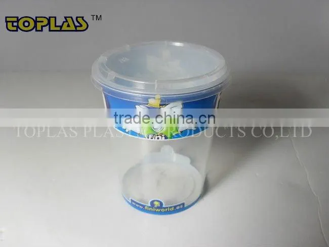 Disposable plastic PET cup