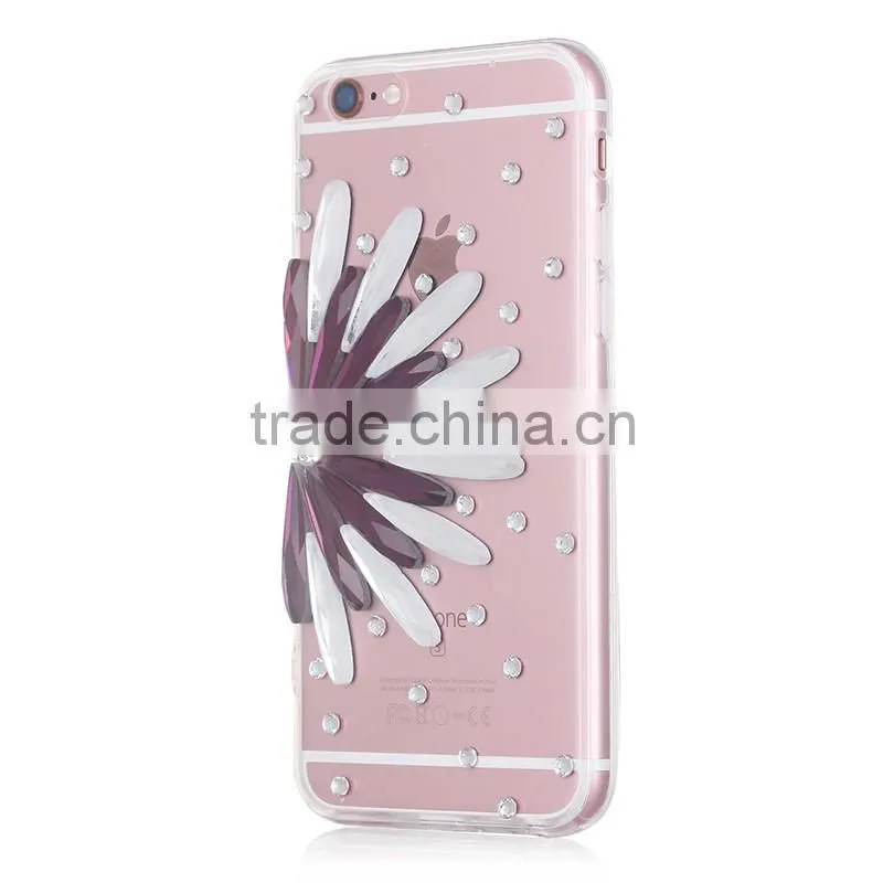 Manufacturer wholesale luxury shining diamond TPU cover mobile phone case for Iphone 6/6S