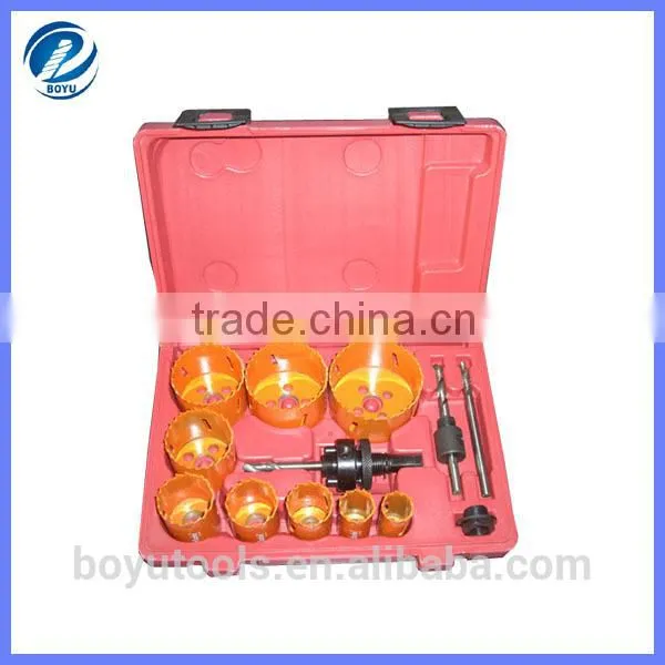 9pcs carbon steel hole saw set for wood cutting