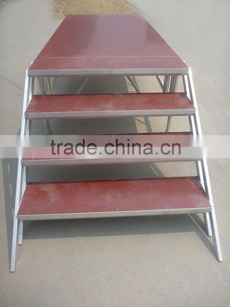 Aluminum assembly stage risers suit stage
