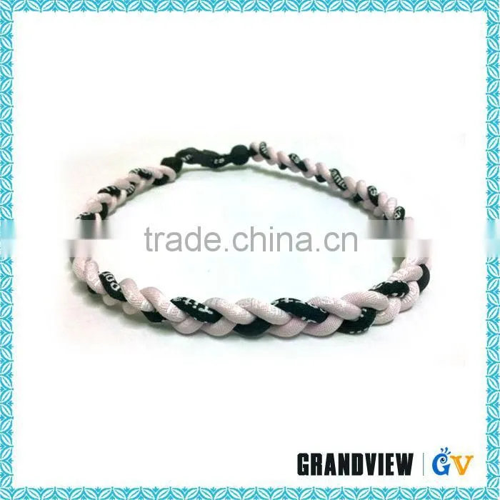 Cheap useful sports lowest price China supplies oem braided balance necklace