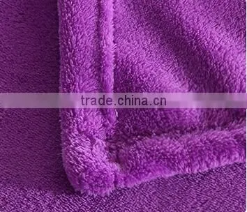 Elegant purple coral fleece blanket