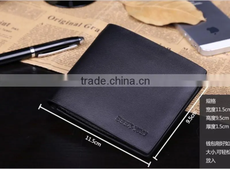 2015 Man's Wallet In Hot Selling, Genuine Leather Wallet, Customized Logo Man's Wallet