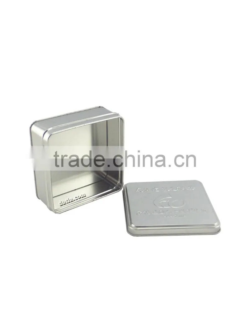 square coin tin, metal medal box, commemorative coin case
