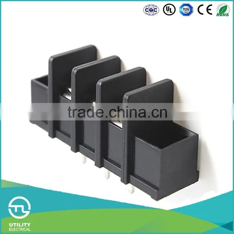 UTL Hot 8.255mm Pitch Black Single Row Brass PCB Screw Terminal Block 20A 300V