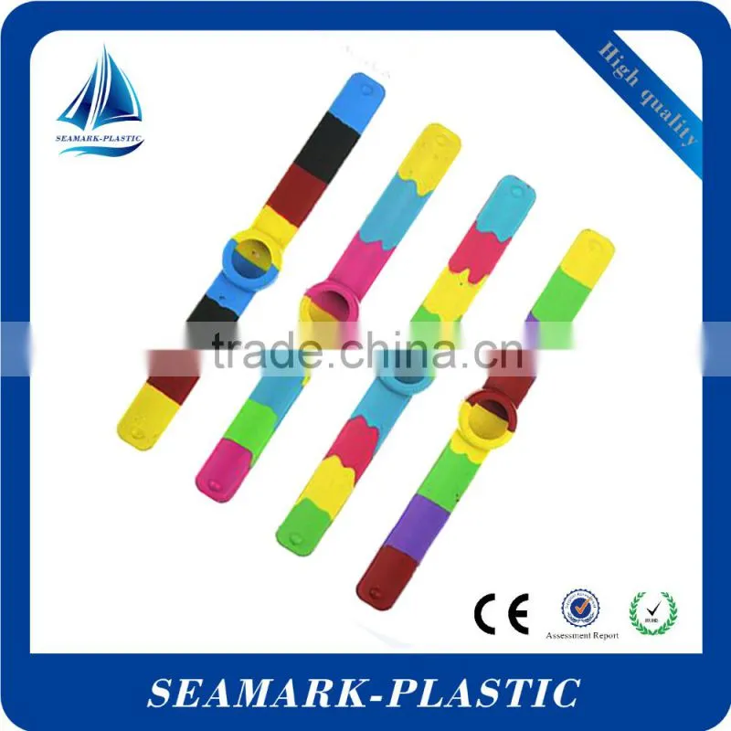 2016 creative custom made soft silicone slap watch band for kids