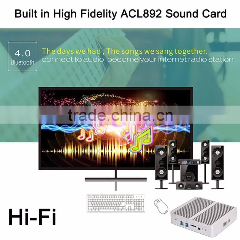 New Product Mini PC Barebone System Intel Core i3 4158u 2.0G Fanless Desktop Computer i3 Windows Ubuntu Dual NIC 2 Lan