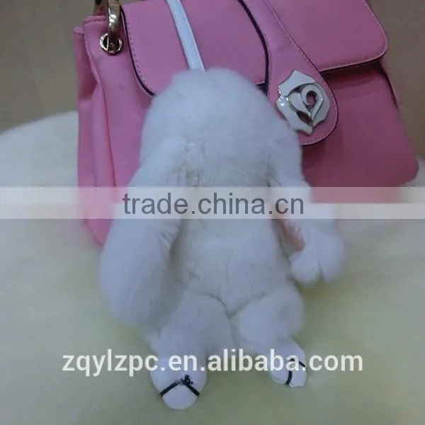 Plush rabbit keychain