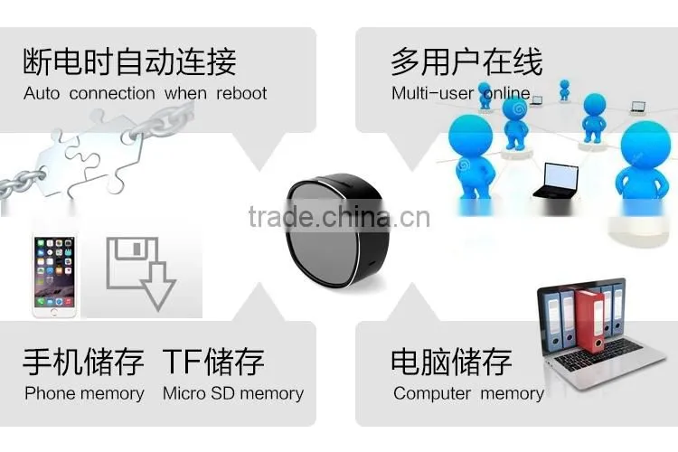 HD720P/30fps Wireless wifi Desk Alarm Clock camera