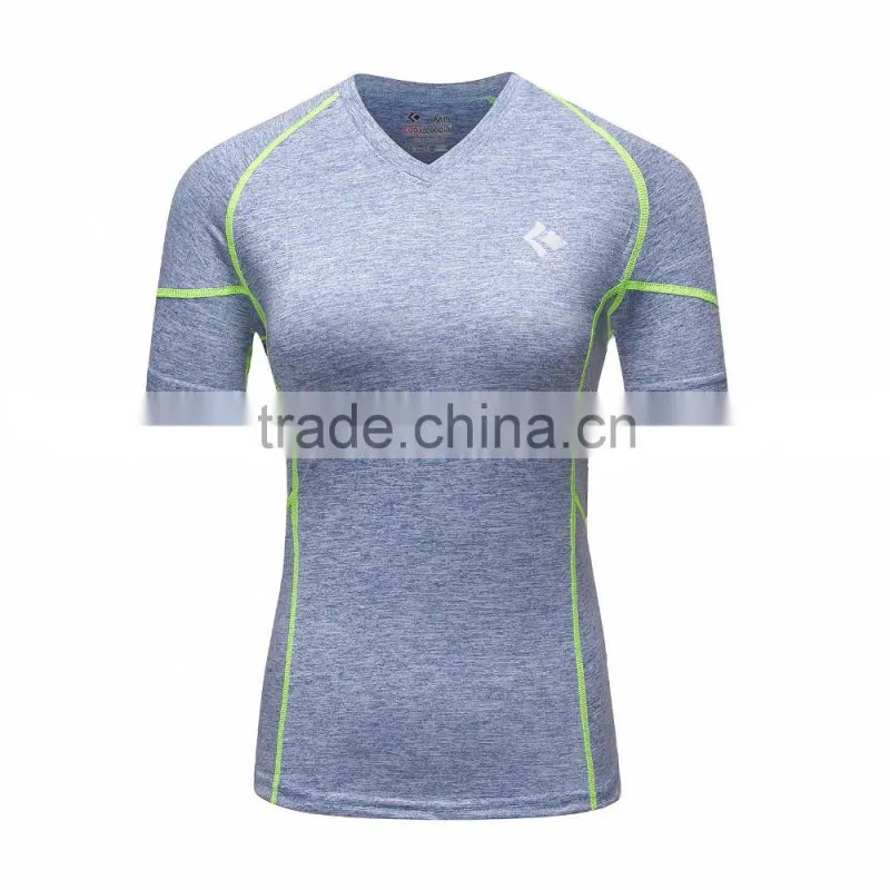 Four colors Wholesale fitness clothing women sexy yoga wear sports running t shirt