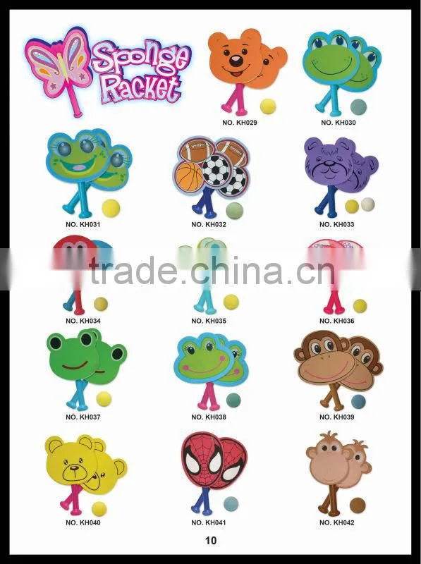 Sponge racket toy flying toy butterfly