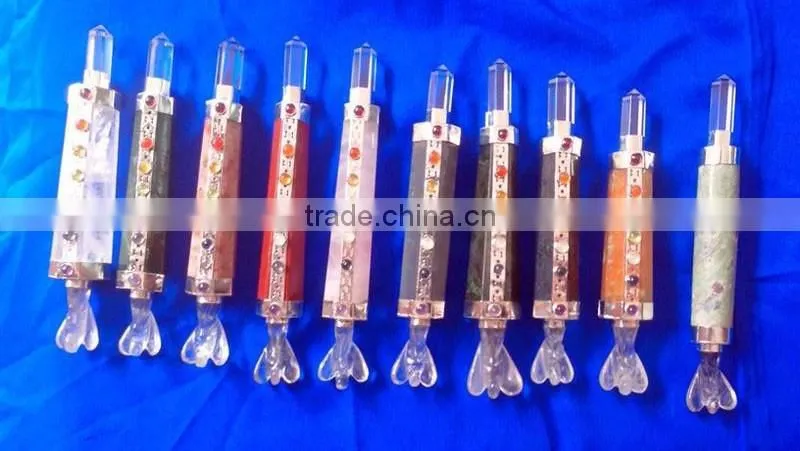 Orange Selenite Carved Angel Wands