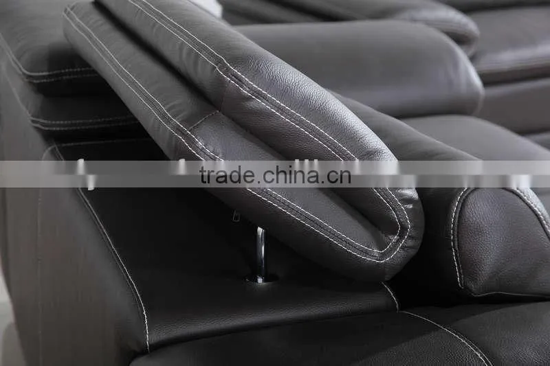 Alibaba wholesale leather trend sectional sofa black