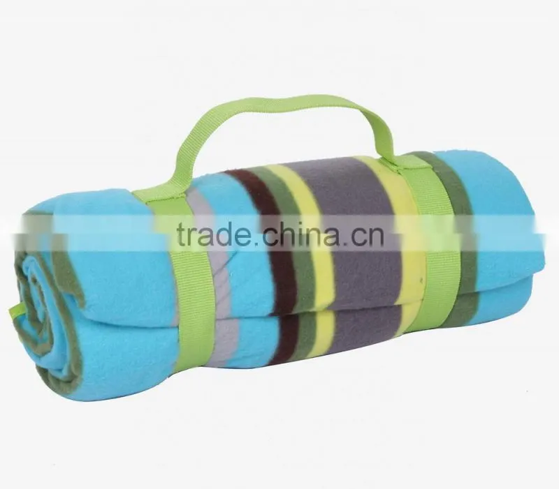 Picnic Blanket Striped Fleece Blanket