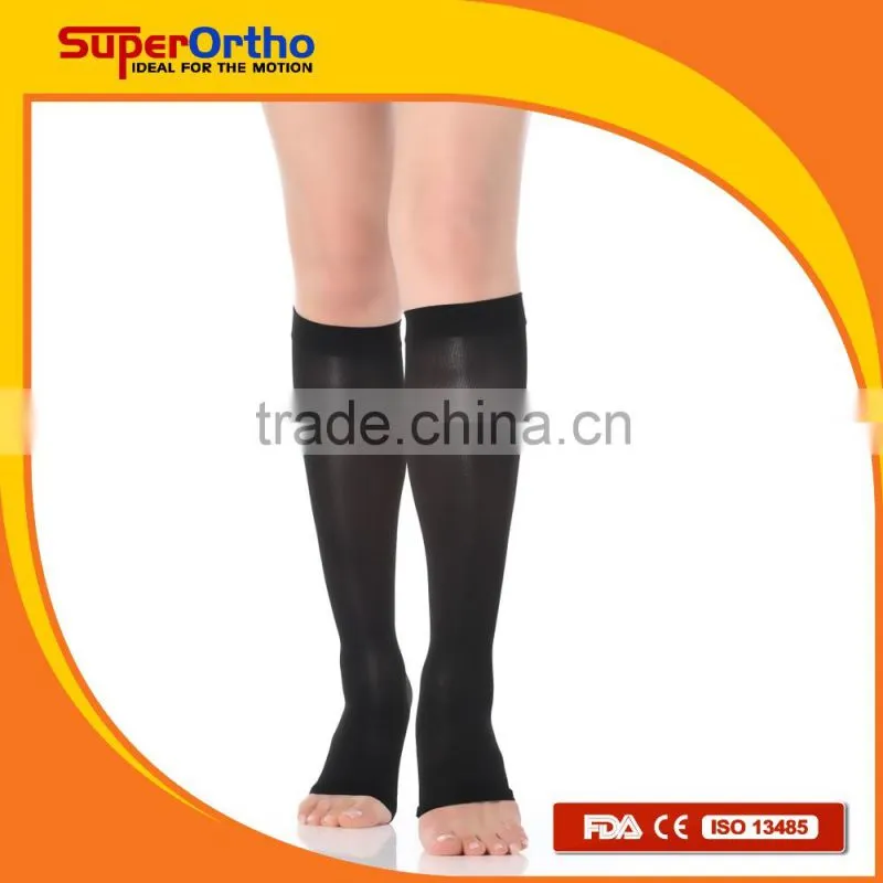 A8-003 Classic Under Knee Open Toes Medical Compression Stocking