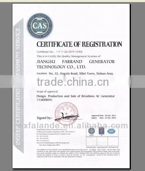 220v brushless alternator in diesel generators