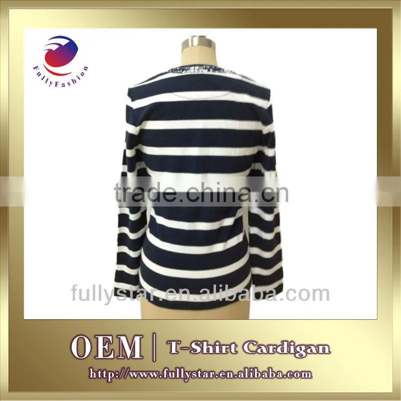 ladies stripe long sleeve t shirt