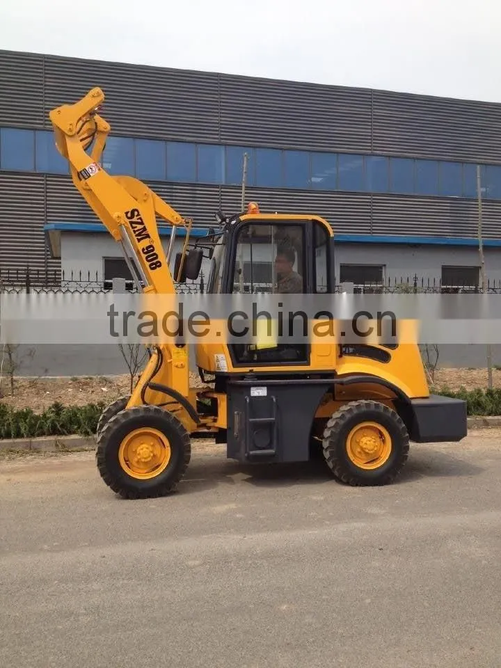 Manufactuer SZM 908 mini loader 4WD with CE mini wheel loader