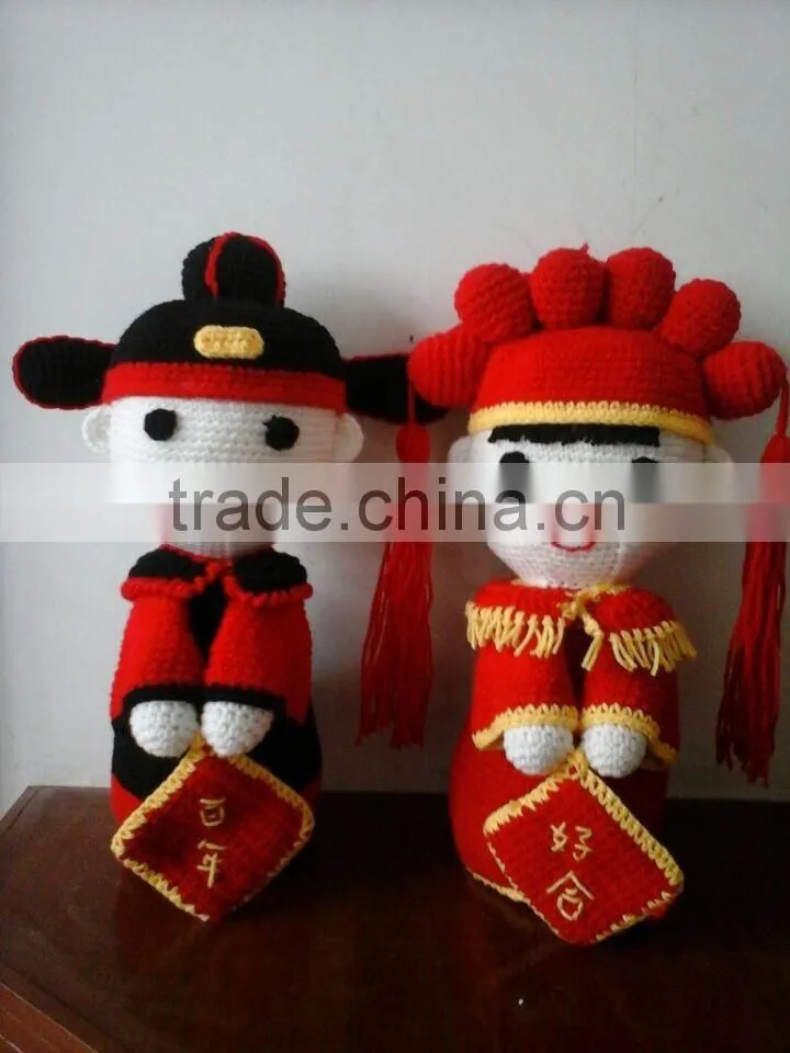 Newish design of Crochet groom/bride Toys.