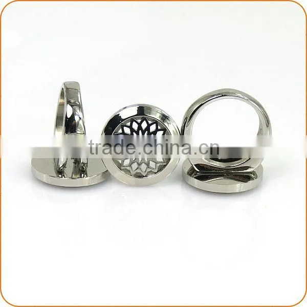 Fashion Stainless steel locket ring, flowers ring, perfume ring