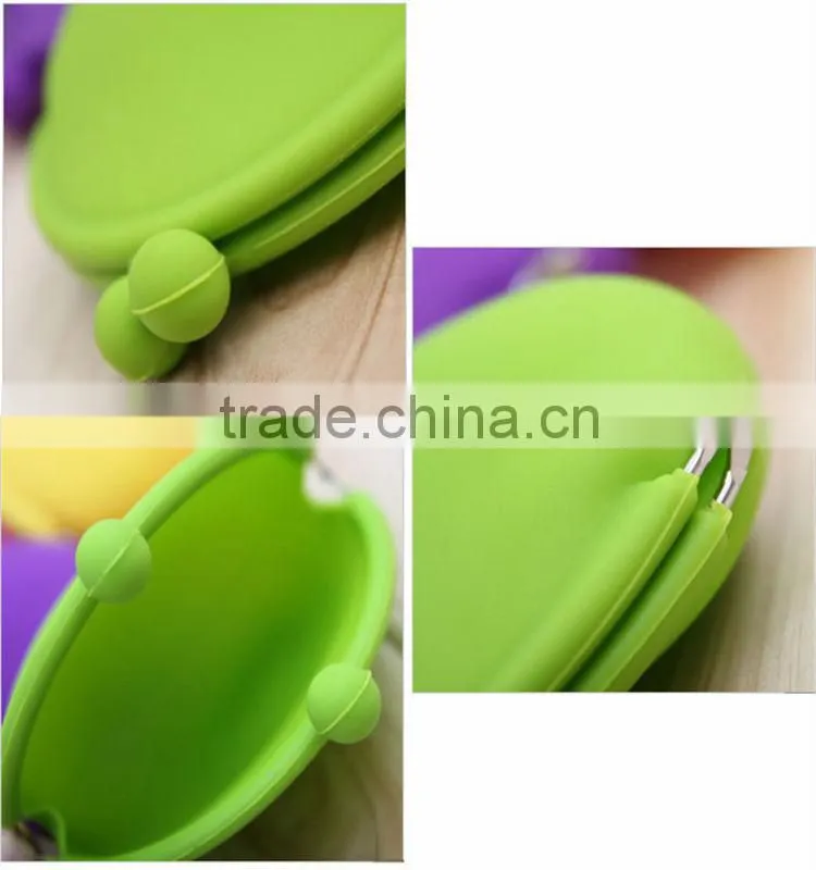 Button Silicone Cosmetic Pouch/Custom Silicone Key Pouch