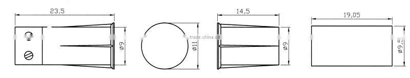 Stubby Press Fit Recessed Magnetic Contact Switch
