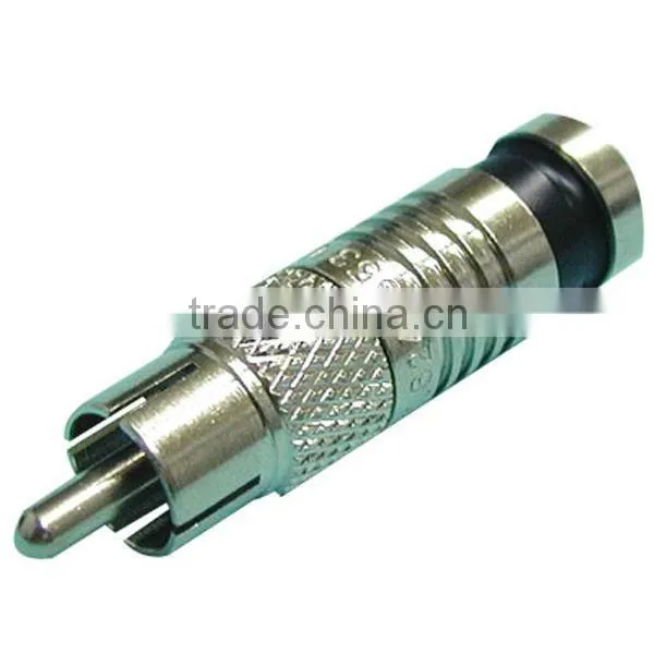 hot sell compression male rca connector rg59 rg6 rca plug connector