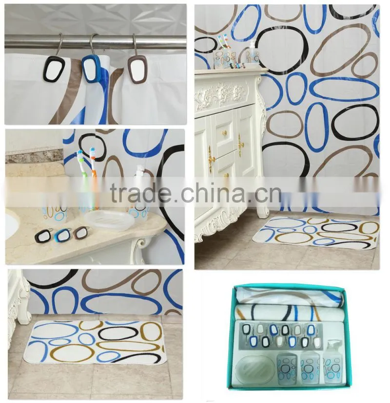 Colourful pp material plastic complete bathroom sets