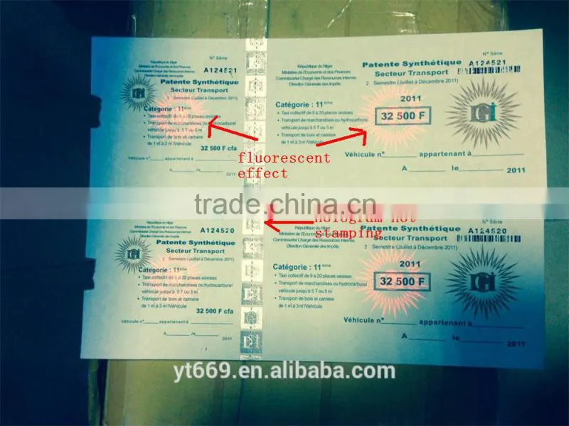 anti-fake bus ticket