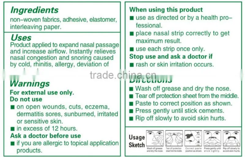 traditional herbal nasal strips for better sleep, better breath and reduce snore patch