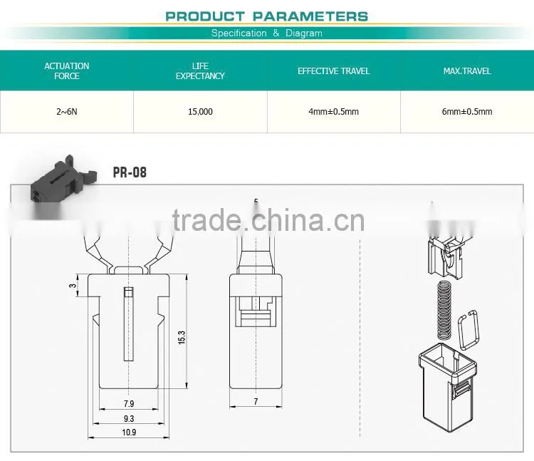 China Manufacturer Khan Quality push latch for doors