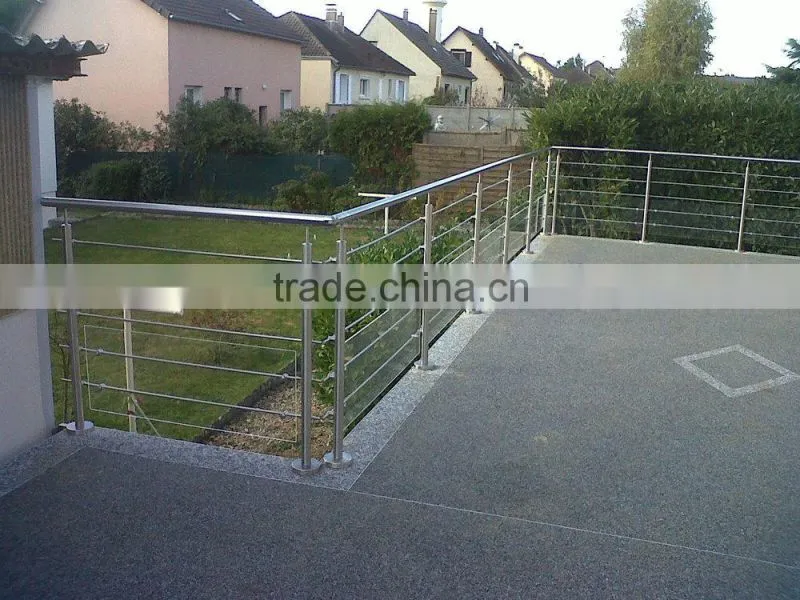 2015 new Stainless steel 304 or 316 Glass Balustrade Handrail Post with cross bar holder