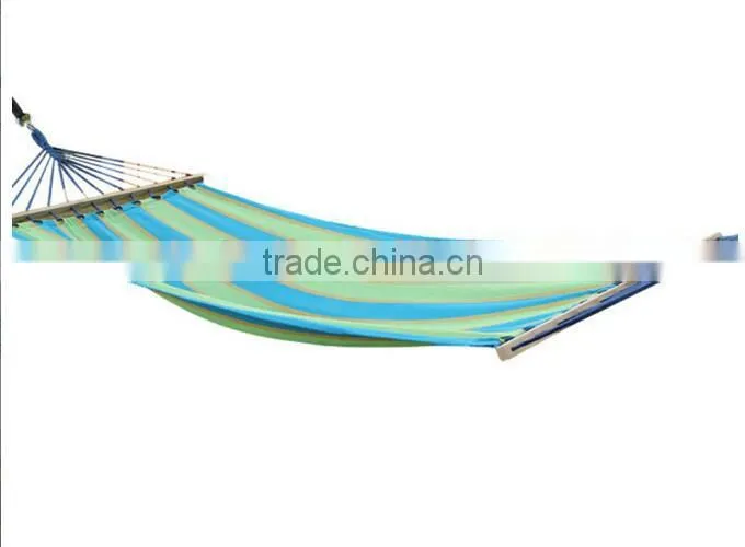 Retail Custom Logo 600D polyester Outdoor Camping Hammock with Wood Stand