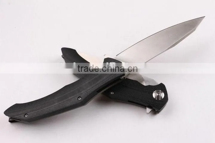 OEM outdoor G10 handle pocket knife with sanding surface