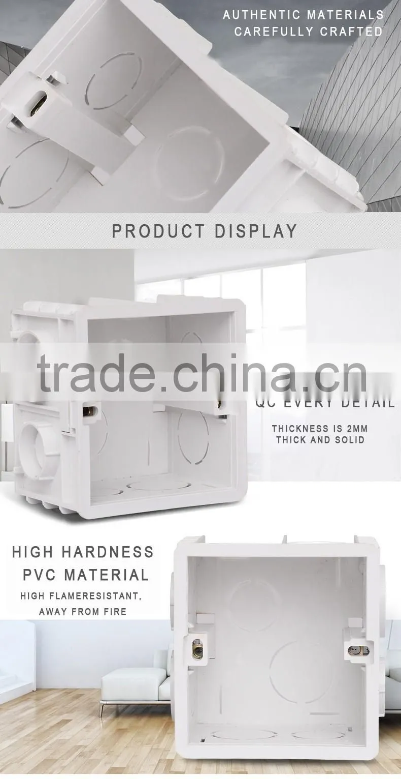 Mounted 86*86mm plastic Wall switch box