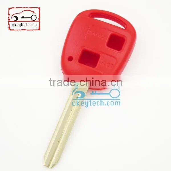 High Quatity Toyota remote key shell red cover Car Key 2 button toyota romote key shell case