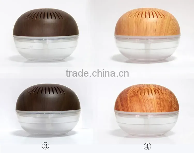 KM-02L colorful LED lights wood surface USB air purifier