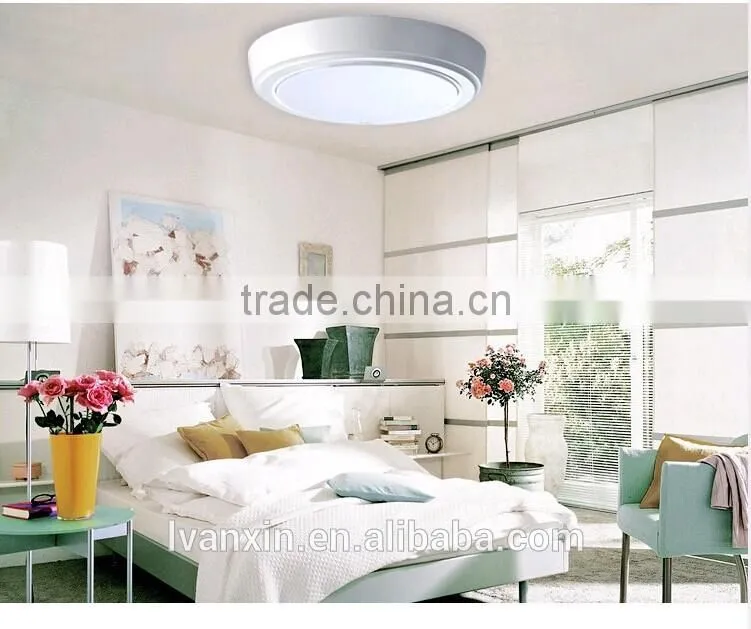 Acrylic round white color led garage ceiling light 12w ROHS LVD approved