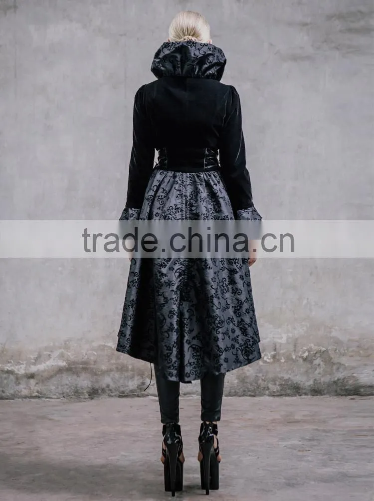 Devil fashion 2015 ladies gothic coat in autumn CT005