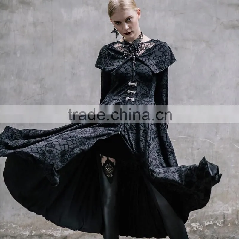 Devil fashion 2015 PUNK gothic leather red dress made in China SKT01202