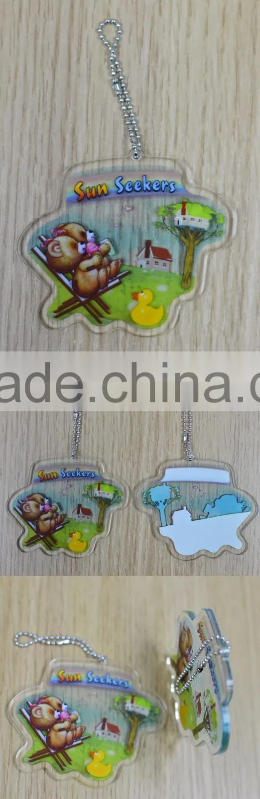 Flower Keychain Customized, Mink acrylic Keychains