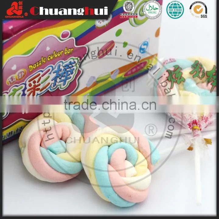 Multicolor Cotton Candy Giant Marshmallow Lollipop, ICE CREAM Marshmallow, Twist Marshmallow Series
