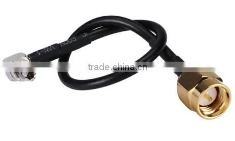 SMA male to CRC9 male right angle pigtail cable RG174