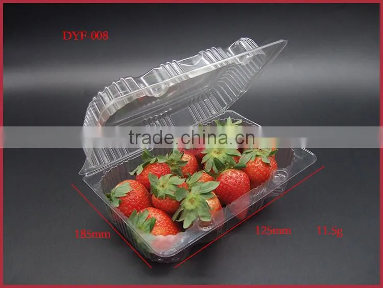 BOPS Eco-Friendly Disposable Plastic Food Packaging Box for Fresh Sushi Cake,etc.