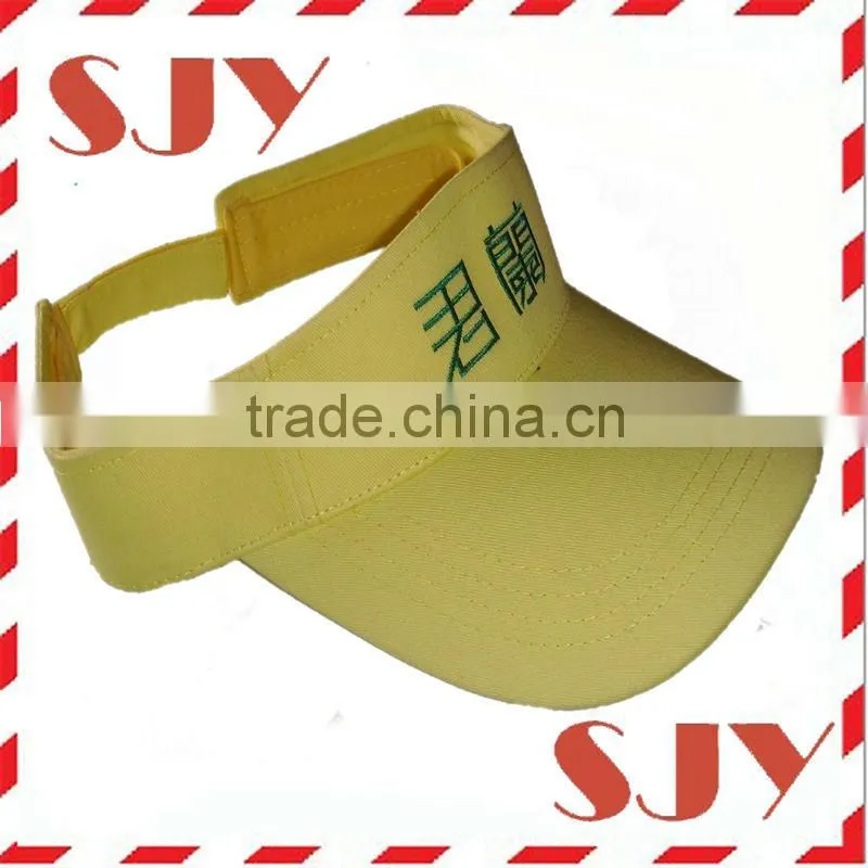UV protection custom plain sun visor with embroidery