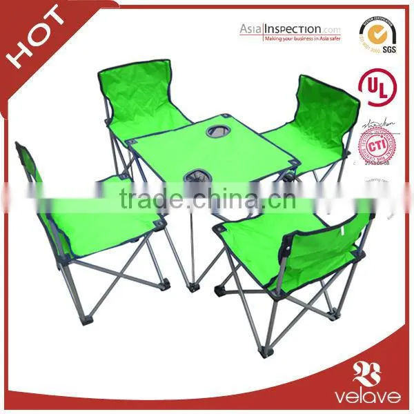 Portable camping folding table and chairs set