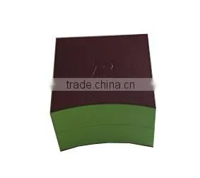 luxury plastic paper jewelry gift box square shape with radian custom logo