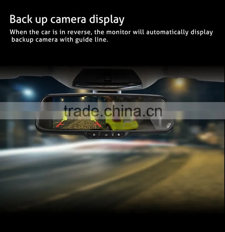 Android rear view mirror quad core gps navigation bluetooth touch screen rear view mirror support 3G