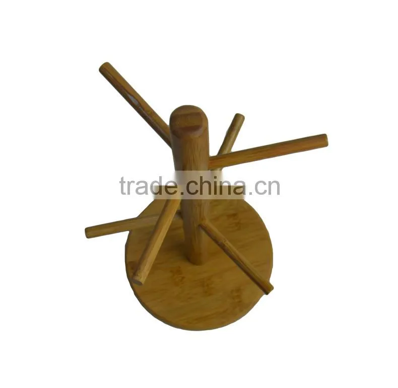 DT004/Eco-friendly Tree Shape Bamboo Jewelry Accessory Utensil Holder Stand Rack