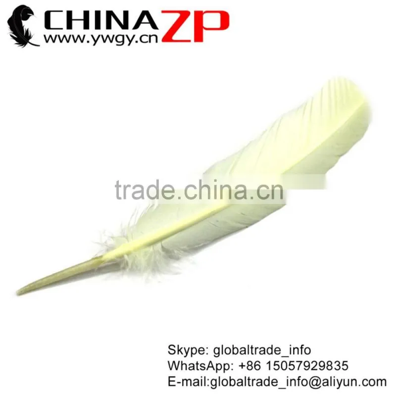 CHINAZP Crafts Factory Cheap Price Dyed Bleached White Solid Color Turkey Rounds Imitation Eagle Feather